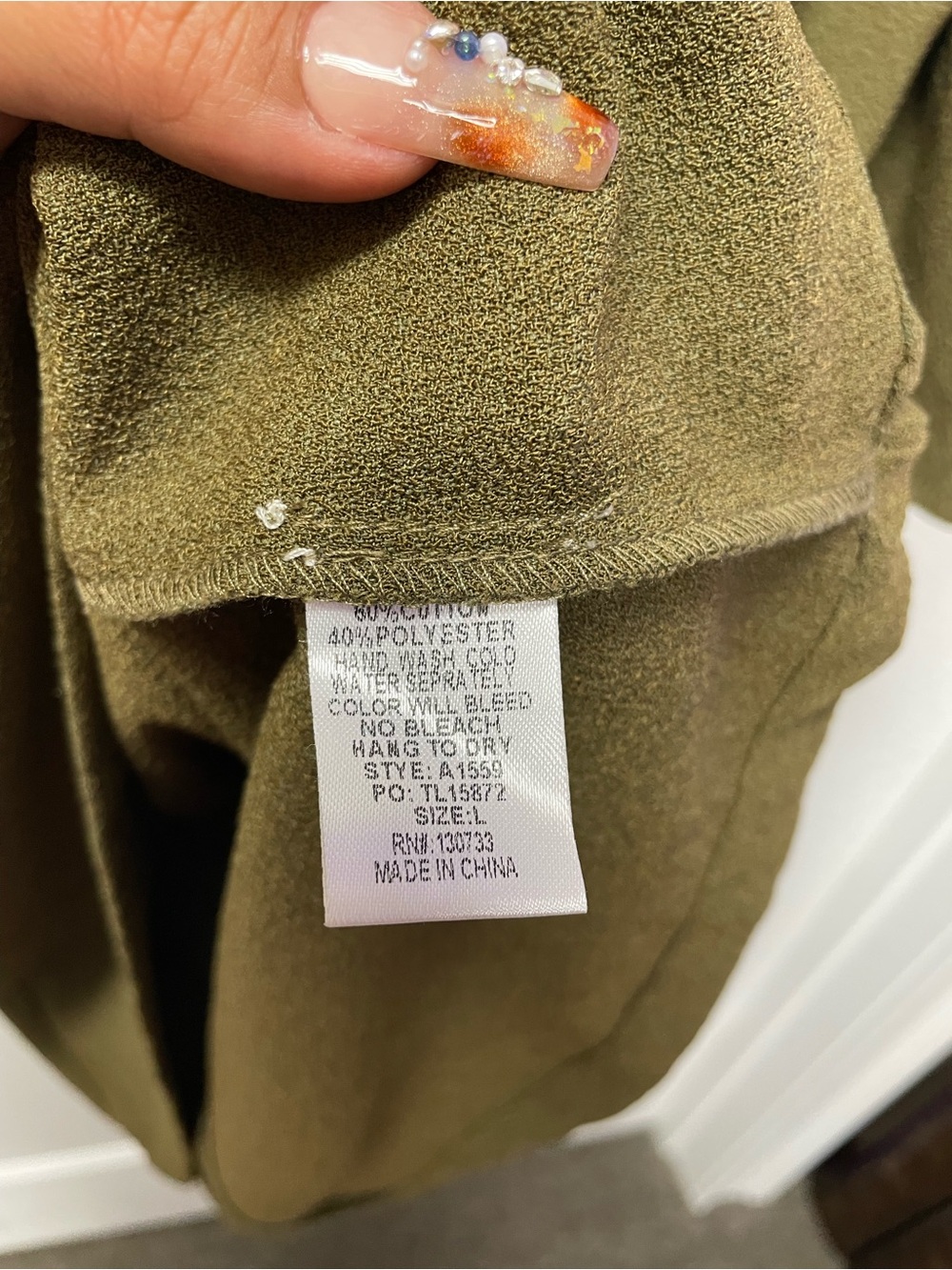 Umgee Olive Green Cold-Shoulder Mini Dress - Picture 5 of 6